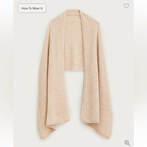 J.Crew Cashmere wrap Heather Stone Monogrammed LPF